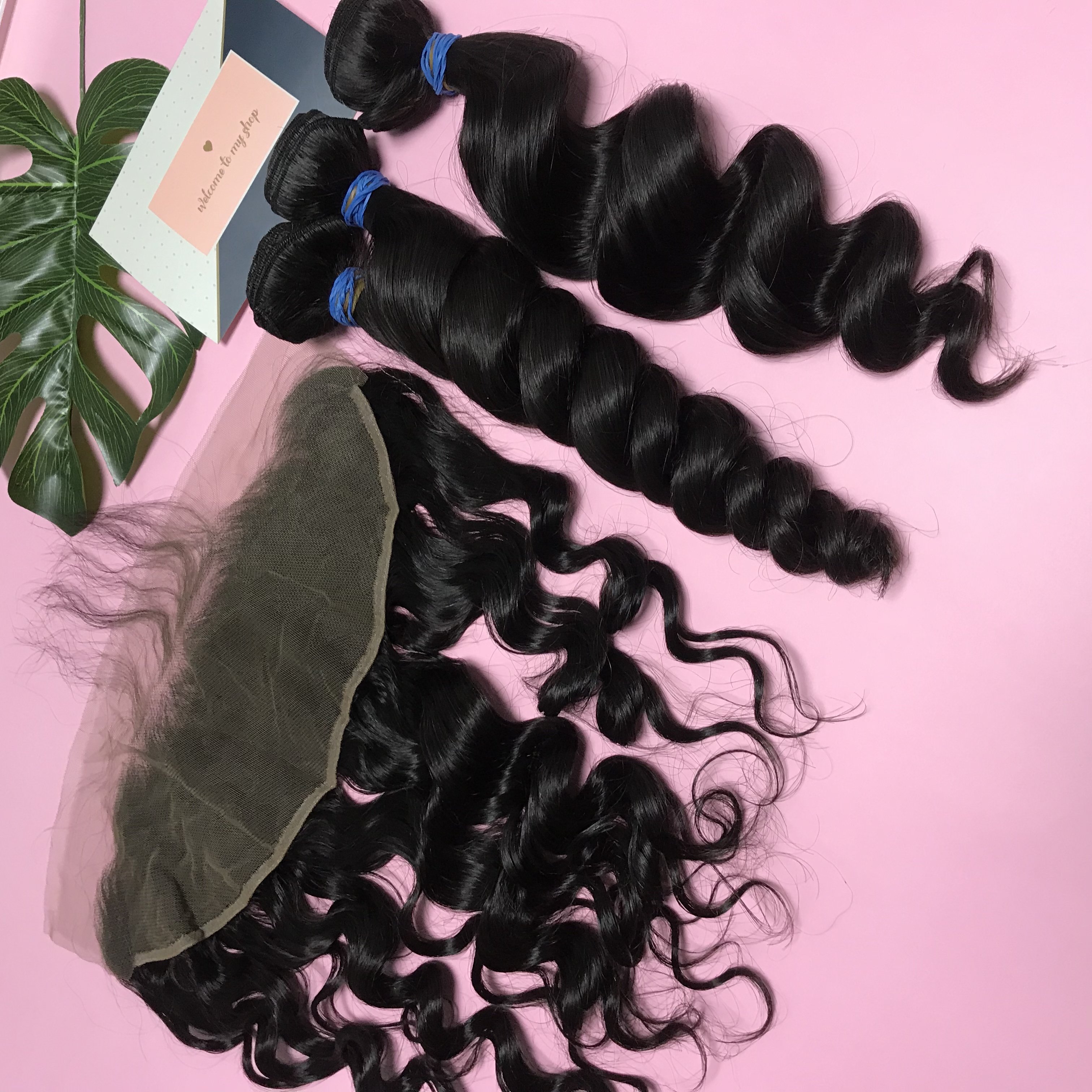 Full swiss transparent hd lace human hair wig lose wave raw indian bundles and closure set