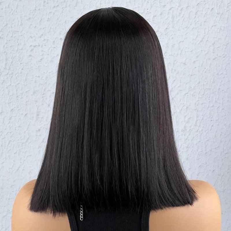 Wholesale 12A Brazilian Bob 13*4 Frontal Lace Wig 200% Density Silk Straight Human Hair Wigs