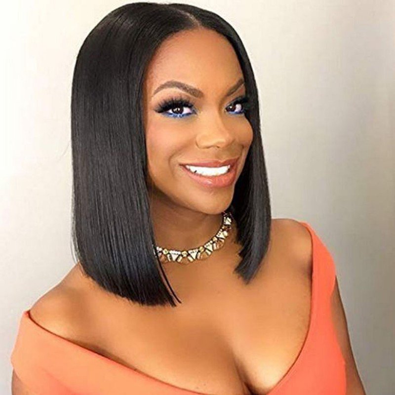 Wholesale 12A Brazilian Bob 13*4 Frontal Lace Wig 200% Density Silk Straight Human Hair Wigs