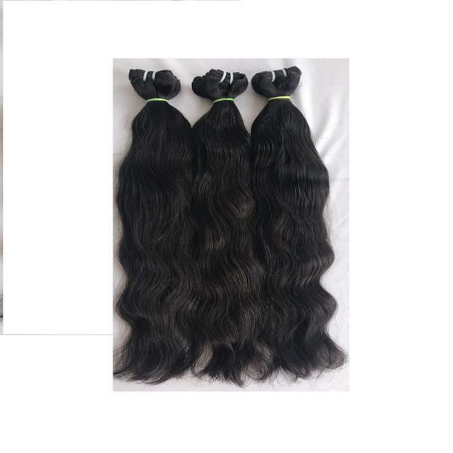 Top Best Premium Quality From India Wholesale Price 24'' Natural Wavy Raw Indian Temple Virgin Bundle Single Donor Hair Supplier