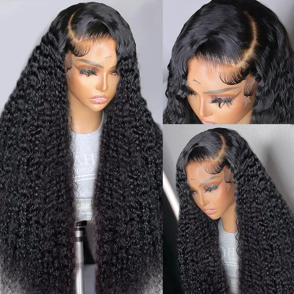 300% Density Dark Brown Color Egg Curly Wig With Baby Hair 13x4 Lace Front Curly Human Hair Wig Loose Wave Lace Wigs For Woman