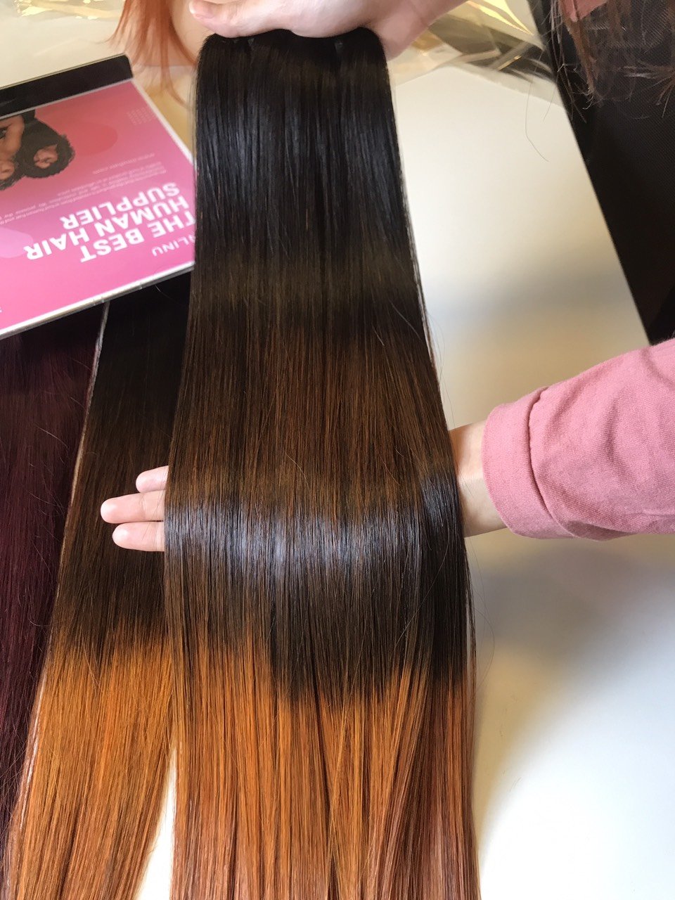 Mixed Color High Quality Super Double Drawn Bone Straight Bundle Genius Weft | Vietnamese Raw Hair Wholesale Price LINU Hair
