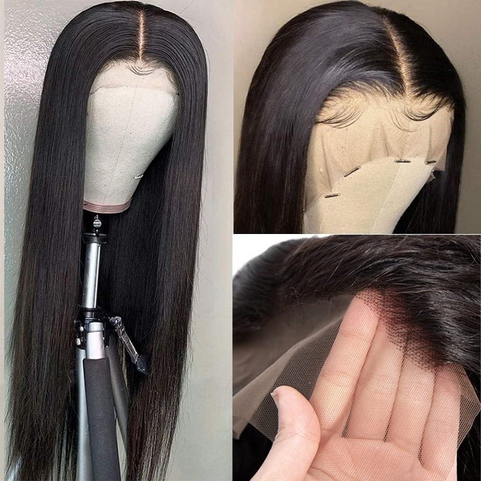 Wholesale 10A Raw Virgin Cuticle Aligned Bone Straight Brazilian Human Hair unprocessed 13x4 hd Lace Frontal Human Hair Wig