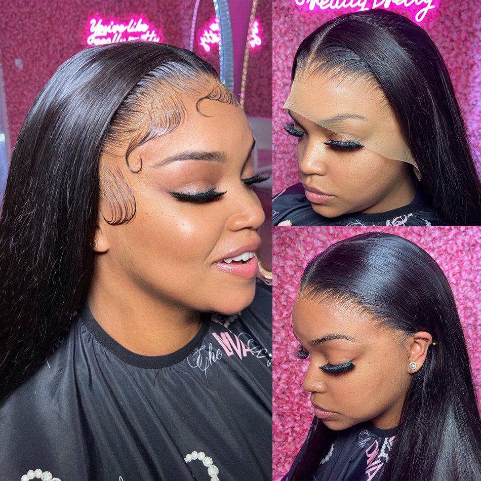 Wholesale 10A Raw Virgin Cuticle Aligned Bone Straight Brazilian Human Hair unprocessed 13x4 hd Lace Frontal Human Hair Wig