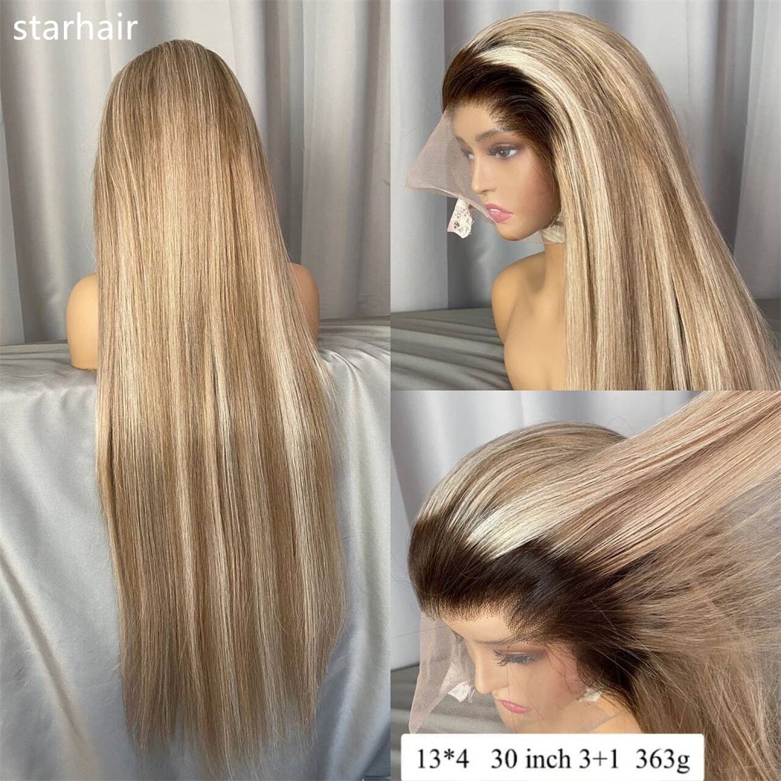 180% Density Raw Virgin Brazilian Peruvian Hair 13X6 613 Blonde Deep Wave HD Transparent Lace Frontal Human Hair Wigs For Sale