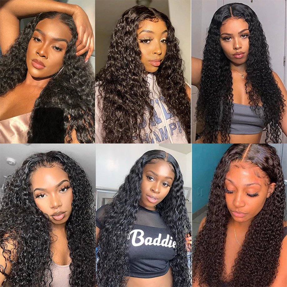 Raw Indian Hair Lace Front Wig Virgin Cuticle Aligned 100% Glueless Full Lace Frontal Water Wave Human Hair Wig For Black Women