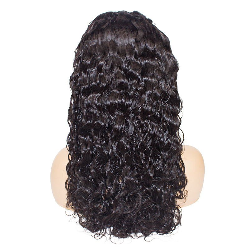 Guangzhou Guarantee Brazilian Water Wave Lace Front Human Hair Wigs With Baby Hair No Tangle No Shedding