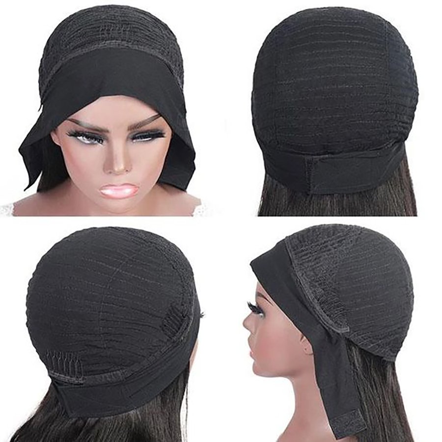 Apple Girl Cheap Remy Hair Peruvian Human Hair Wigs For Black Women Machine Made Non Lace Wig On Sale Straight Headband Wig