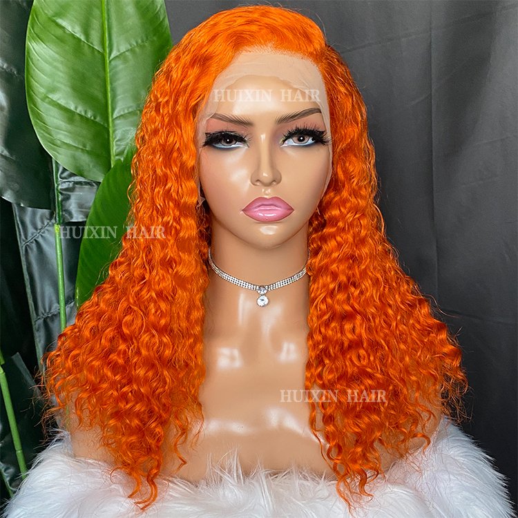 180% density Brazilian Indian many color deep wave 13x4 transparent lace frontal wig double drown wavy Human Hair wig