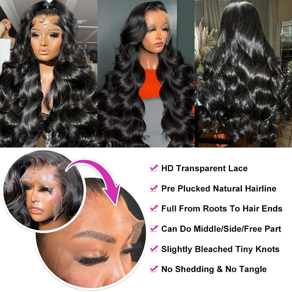 Body Wave 13x4 HD Lace Front Human Hair Wigs Manufacturer Wholesale Real HD Raw Virgin Remy Hair For Women