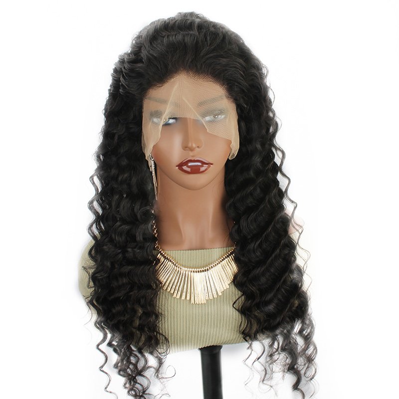 virgin preplucked raw deep curly 360 lace wigs vendor 250 density hd transparent swiss lace front human hair wigs ready to ship