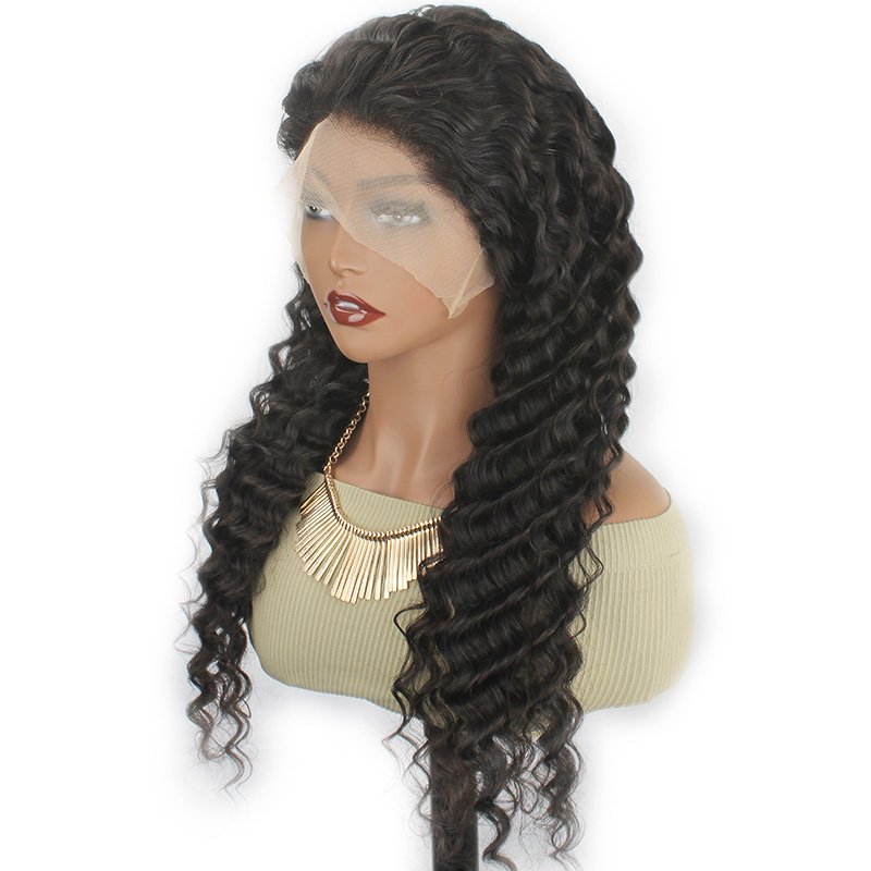 virgin preplucked raw deep curly 360 lace wigs vendor 250 density hd transparent swiss lace front human hair wigs ready to ship