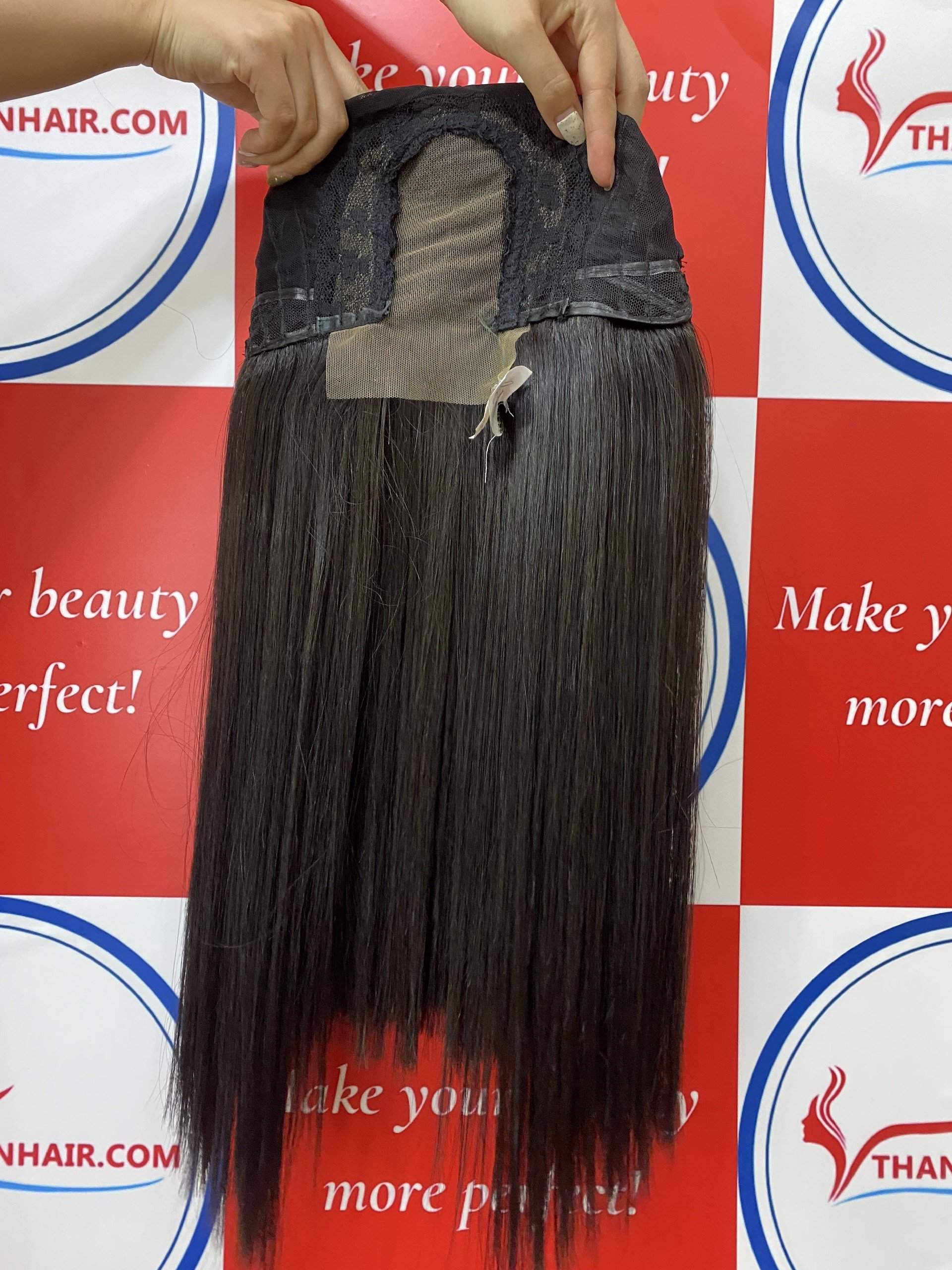 TOP PRODUCT!! Vendor Vietnamese virgin hair hd lace front Natural straight black color wigs bob human hair wig