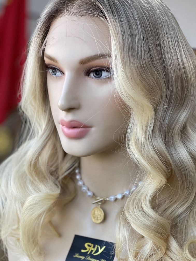 2023 Best Quality 100% Human Hair Wigs Double Drawn Blonde Human Hair Wig Women Wigs For White Women