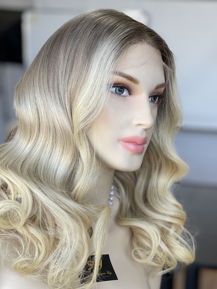 2023 Best Quality 100% Human Hair Wigs Double Drawn Blonde Human Hair Wig Women Wigs For White Women