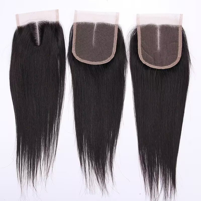 Wholesale Lace Front Closure Natural Virgin closures 100% Human Hair high quality wave 4x4 lace