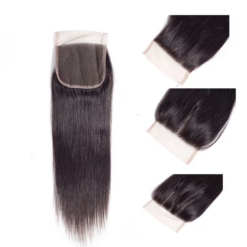 Wholesale Lace Front Closure Natural Virgin closures 100% Human Hair high quality wave 4x4 lace