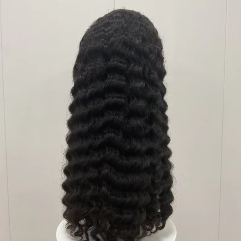 Full lace front wig, Brazilian hair, high-definition human hair wig, suitable for black women to curl 13*4