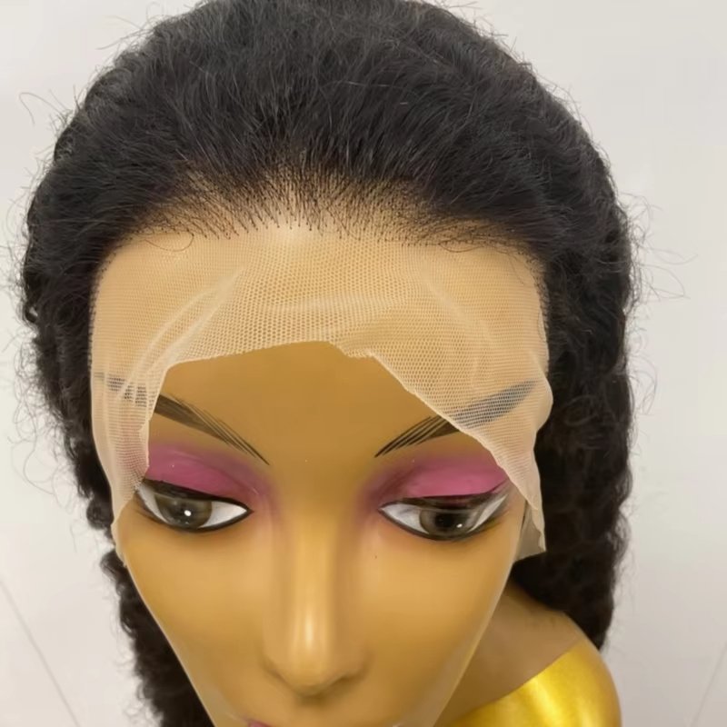 Full lace front wig, Brazilian hair, high-definition human hair wig, suitable for black women to curl 13*4