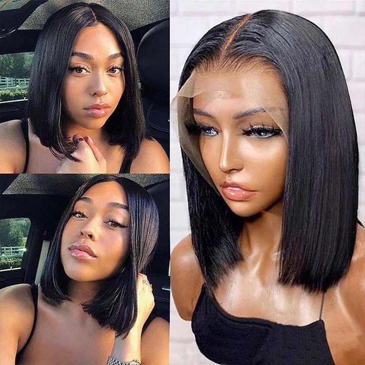 Brazilian Hair Transparent 360 Lace Full Frontal Wig Quality Lace Front Wigs kinky Straight Yaki Human Hair Wig For Black Women