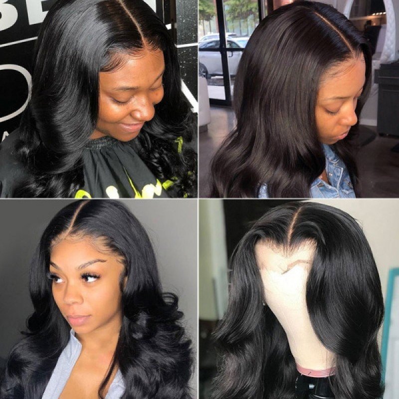 Brazilian Hair Transparent 360 Lace Full Frontal Wig Quality Lace Front Wigs kinky Straight Yaki Human Hair Wig For Black Women