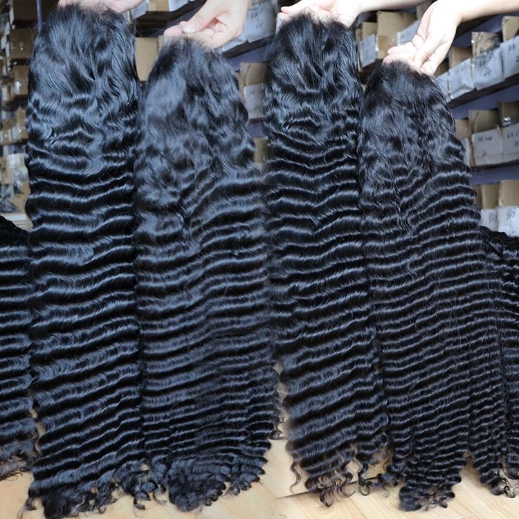 Raw cuticle aligned cambodian wig Transparent HD Swiss Lace Frontal 100% Human Hair 30inch Deep Wave Curly Human Hair Wig