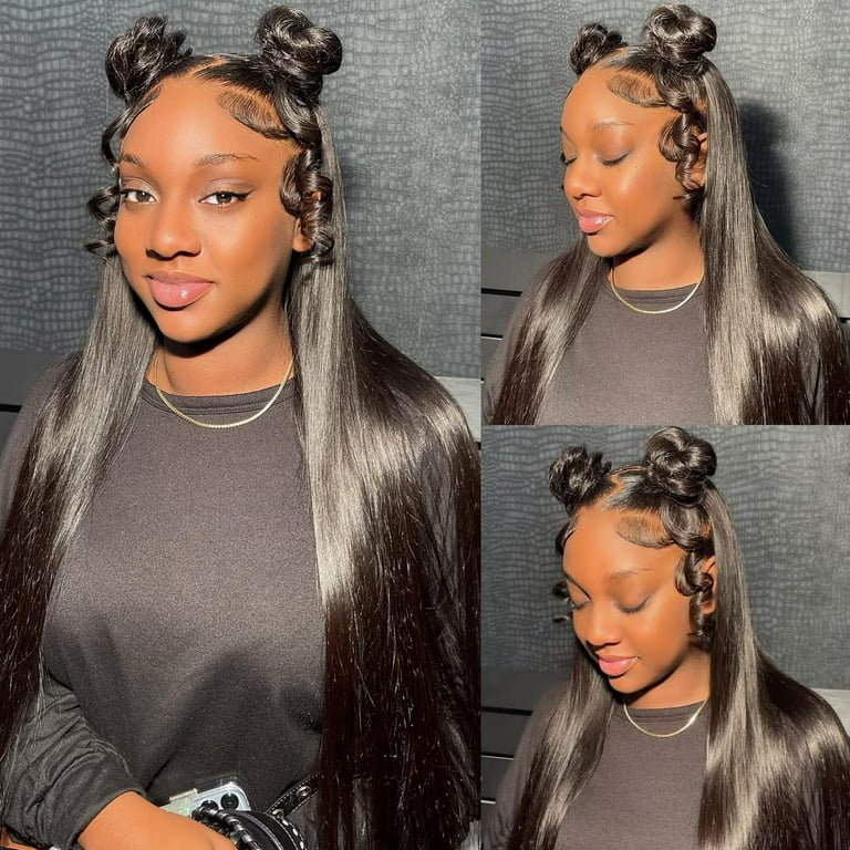 12A Grade Human Hair Wig Virgin Brazilian Hair Glueless Human Hair Wig Straight HD Lace Front Wig For Black Women