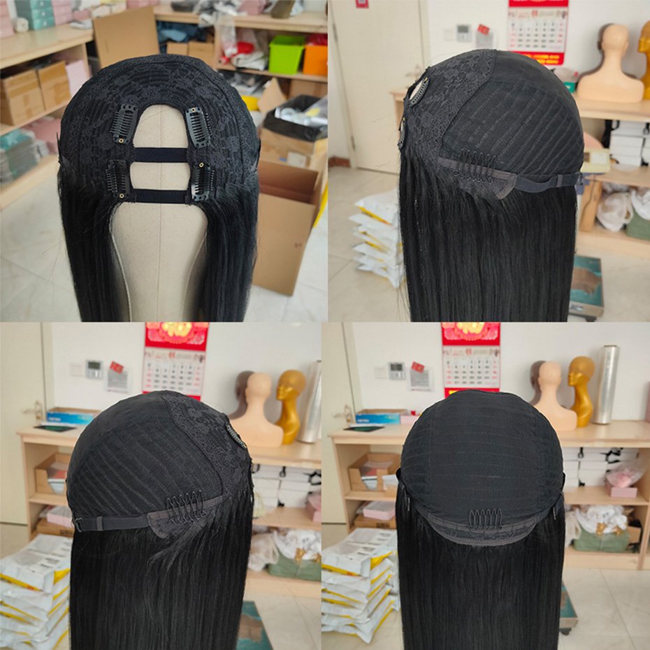 150% Density U Part Wig Human Hair Wigs For Black Women Remy Straight Cheap Human Hair Glueless Human Hair U Part Wigs
