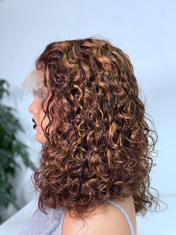 Wholesale Brazilian Human Lace Front Wig Hair Jerry Lace Curly Bob Closure Wig 100% Virgin Human Hair Wigs