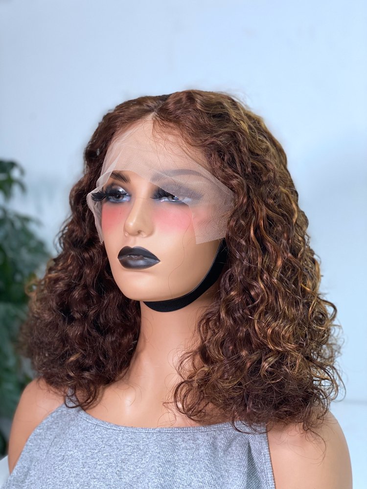 Wholesale Brazilian Human Lace Front Wig Hair Jerry Lace Curly Bob Closure Wig 100% Virgin Human Hair Wigs