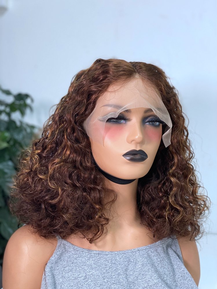 Wholesale Brazilian Human Lace Front Wig Hair Jerry Lace Curly Bob Closure Wig 100% Virgin Human Hair Wigs