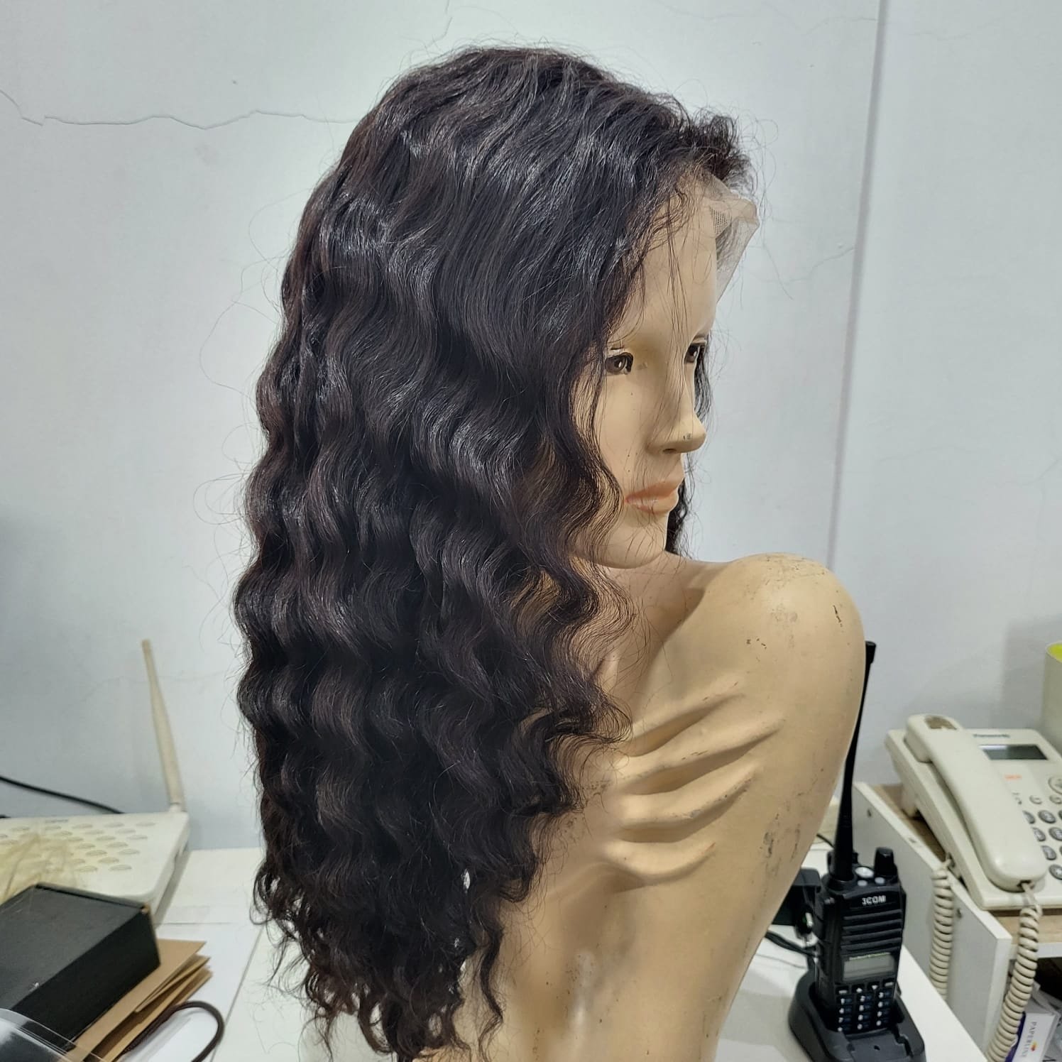 Swiss lace frontal wig 13x4 Human hair wigs Natura straight hair cuticle aligned tangled free soft and shiny