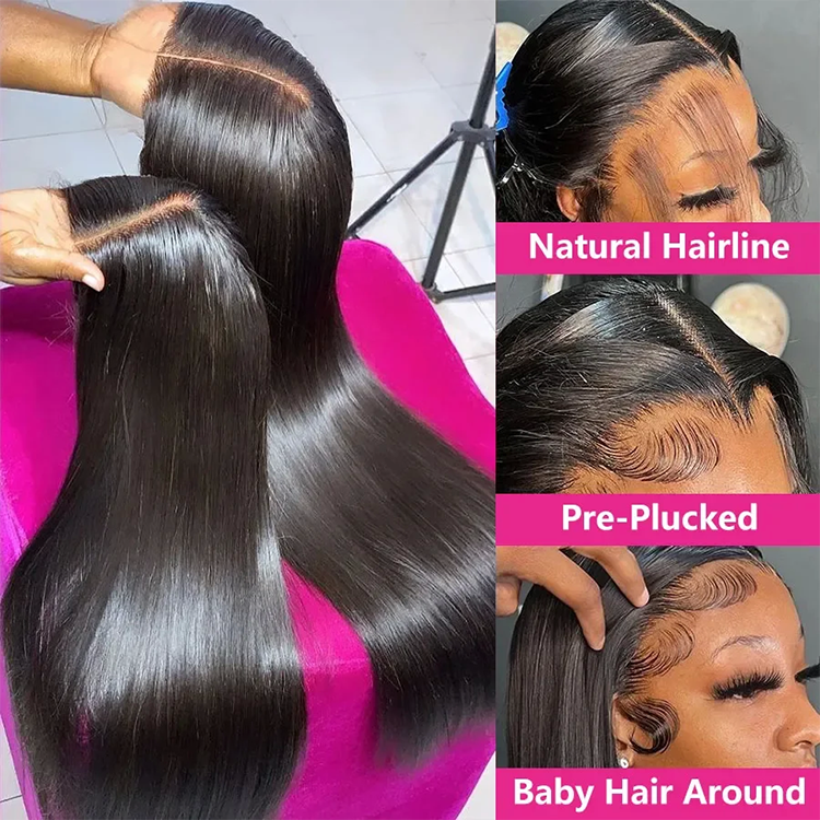 Wear and go human hair wig 6X5 HD lace frontal cuticle aligned hair Indian lace wigs, Thin HD lace frontal wigs for black women