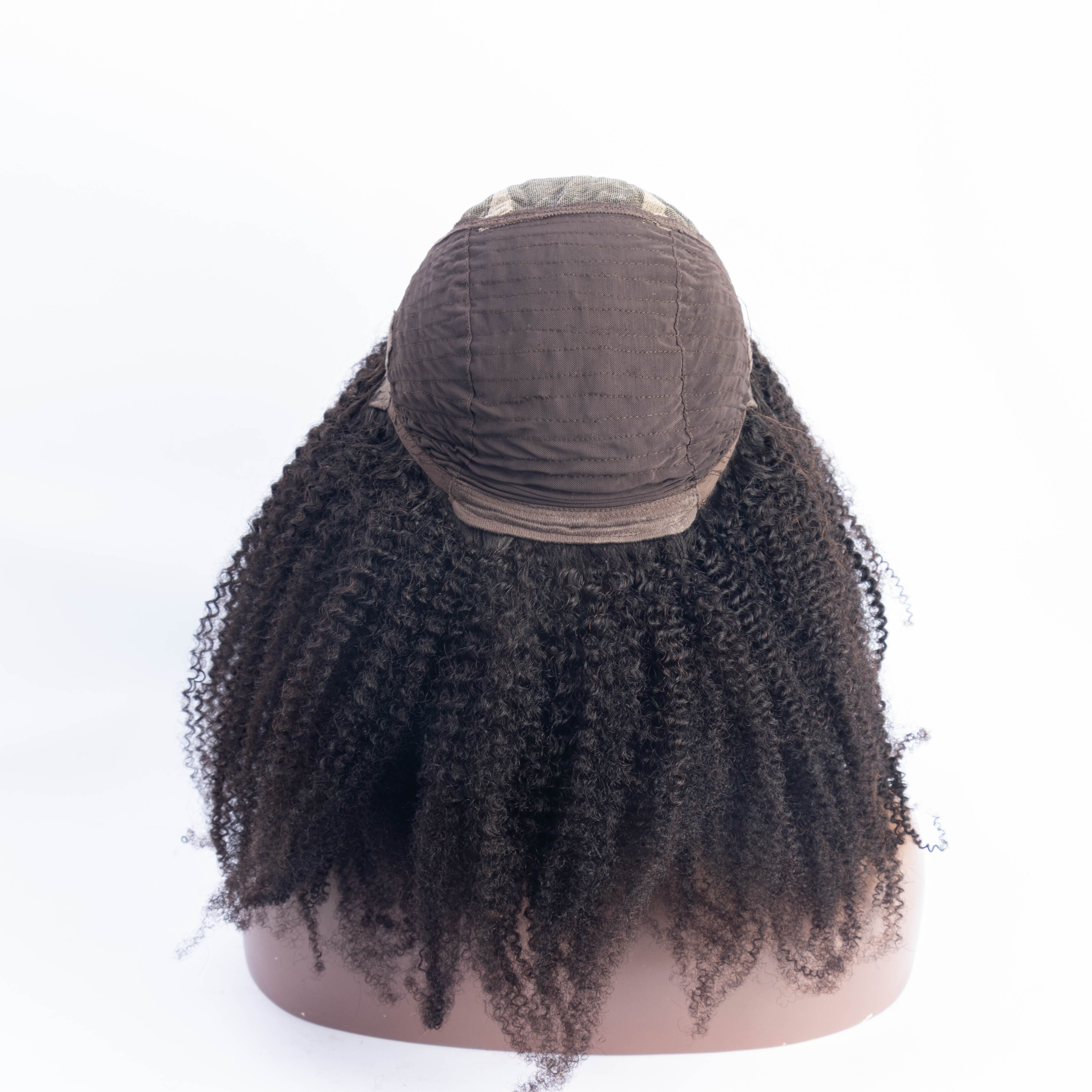 Hot Selling Products 2023 Natural Black 4B Kinky Curly Invisible knots 100% Virgin Human Hair 6x6 Lace Front Wig