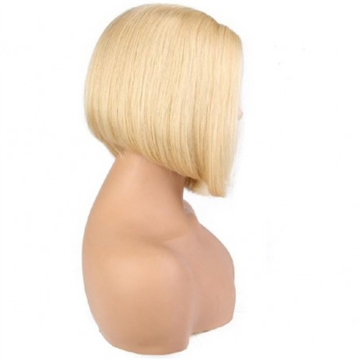 wholesale #613 Straight Short BOB Wig Human Hair Wig Pre-Plucked transparent Wholesale Brazilian Human Hair For Women