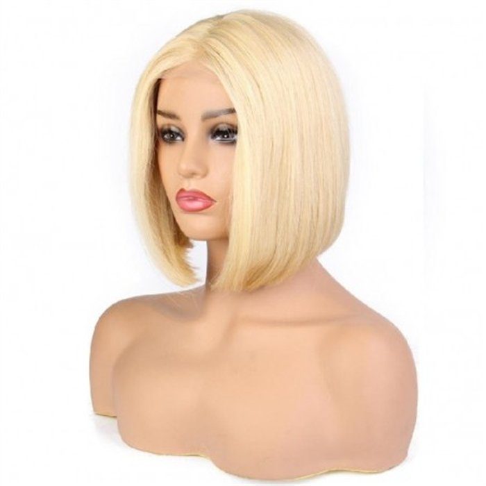 wholesale #613 Straight Short BOB Wig Human Hair Wig Pre-Plucked transparent Wholesale Brazilian Human Hair For Women