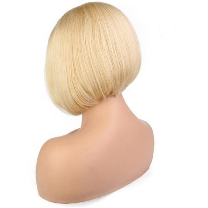 wholesale #613 Straight Short BOB Wig Human Hair Wig Pre-Plucked transparent Wholesale Brazilian Human Hair For Women