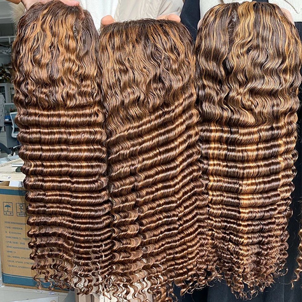 Brazilian 13x4 Lace Bone Straight Highlight Wig Glueless Human Hair Vendors Wholesale Double Drawn Raw Natural Human Hair Wigs
