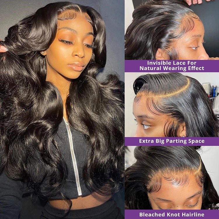 200% Body Wave Frontal Wig 13x6 Hd Lace 30 40inches Glueless Wig Human Hair Ready to Wear 13x4 Curly Wig Human Hair