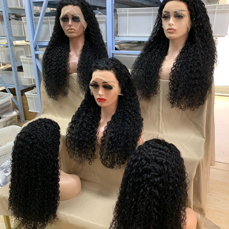 Glueless Full Hd Lace Wigs For Black Women Kinky Curly Lace Front Wigs Raw Vietnamese Hair Natural Human Hair Wig with Frontal
