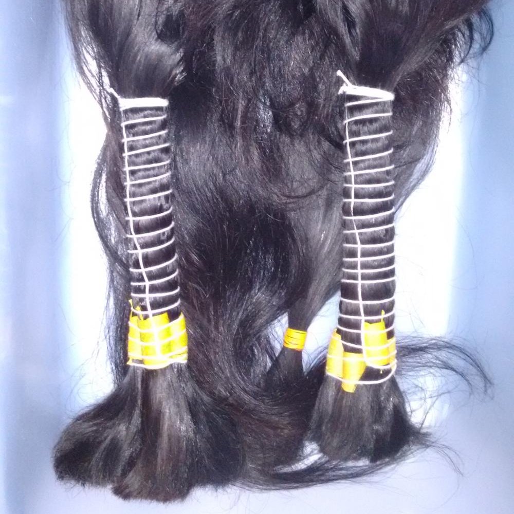 High quality bulk indian temple human hair.High quality raw bulk hair