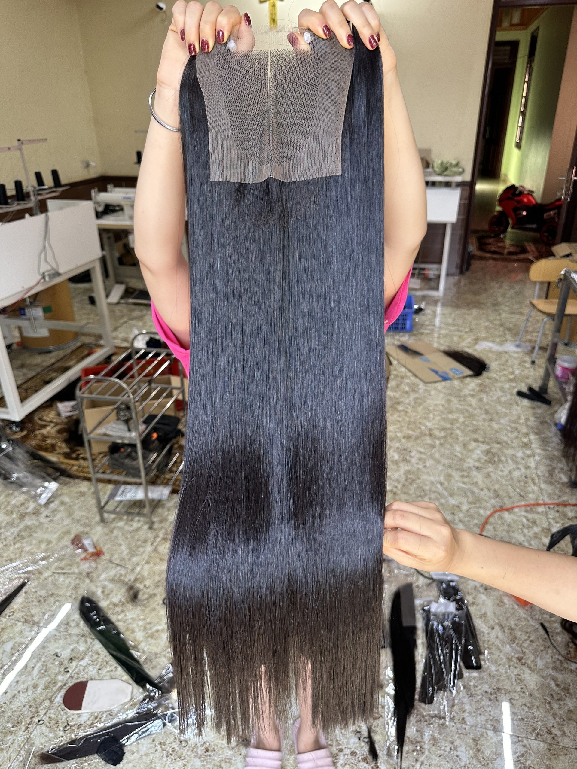Luxury Bone Straight Human Hair Bundles with Lace Closure Set Silky Straight Hair Vendor Virgin Vietnamese Raw Hair Smooth