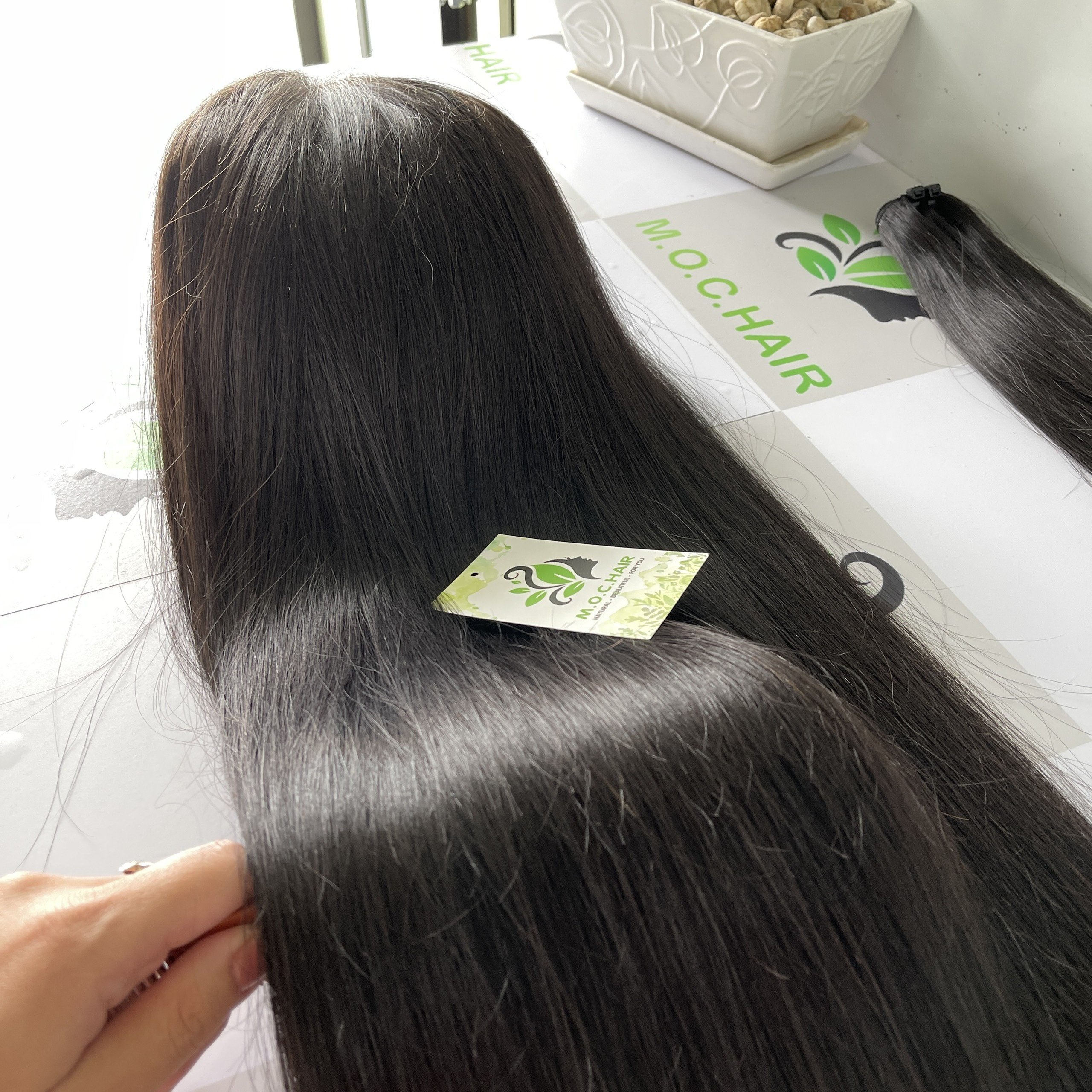 Wholesale 6x6 black full lace pre-plucked women wig 100% vietnamese natural straight human hair bone straight