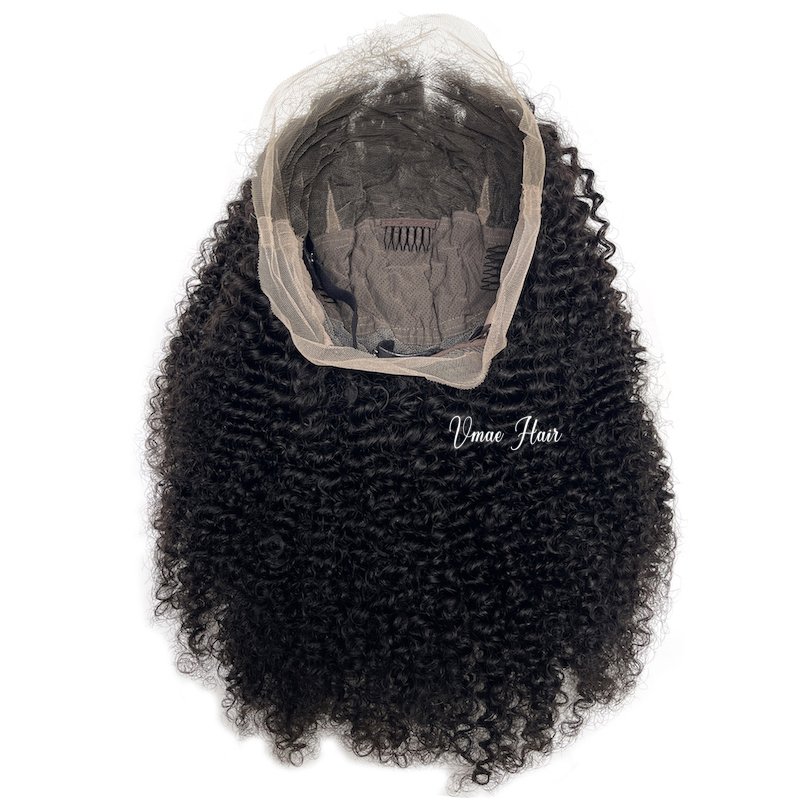 VMAE Brazilian Unprocessed Virgin Raw Afro Kinky Curly 4B 3C Human Hair Full Lace Front Wigs Black Women Mix Color Long Length