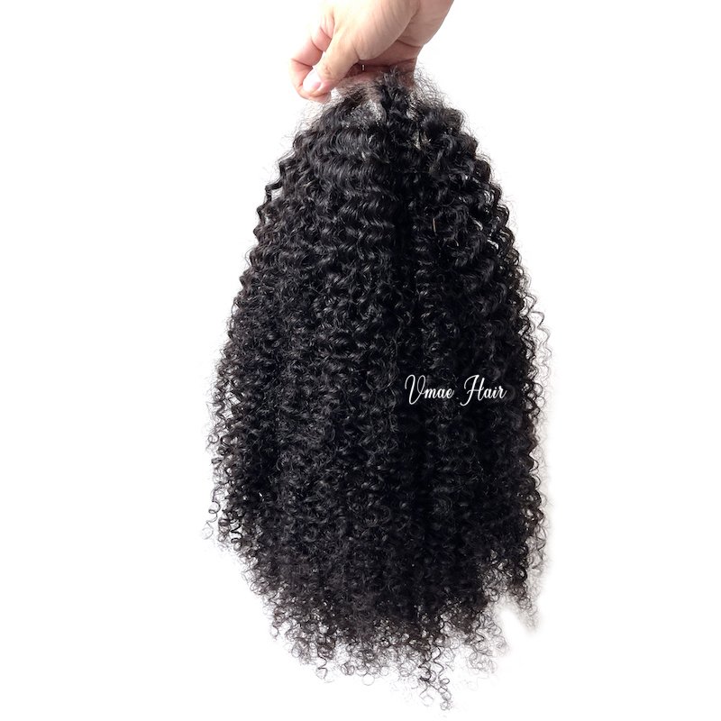 VMAE Brazilian Unprocessed Virgin Raw Afro Kinky Curly 4B 3C Human Hair Full Lace Front Wigs Black Women Mix Color Long Length