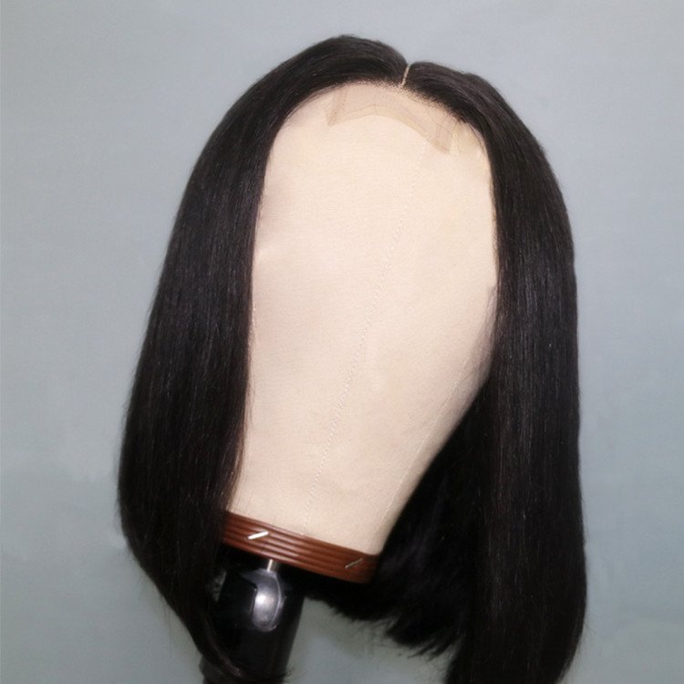 Wholesale 2*6 Lace Brazilian Lace Human Hair Wigs Short Bob Straight Human Hair Wig For Black Women