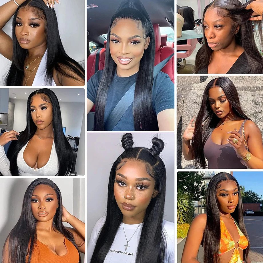 Raw 22 Inch Human Lace Front Wig,Straight Wig Lace Front Wigs100% Human Hair Wig,10a Full Lace Straight Virgin Remy Hair Wig