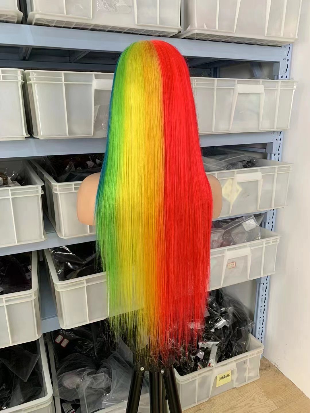 High Quality Raw Indian Hair Swiss Lace Wig rainbow color 100% Brazilian Virgin Cuticle Aligned Lace Front Human Hair Wig