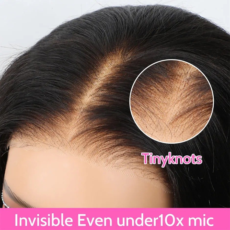 Pre-Bleached Knots Wear Go Glueless Wig Straight Pre-plucked Short Bob Human Hair Wigs 4x4 HD Lace Wigs