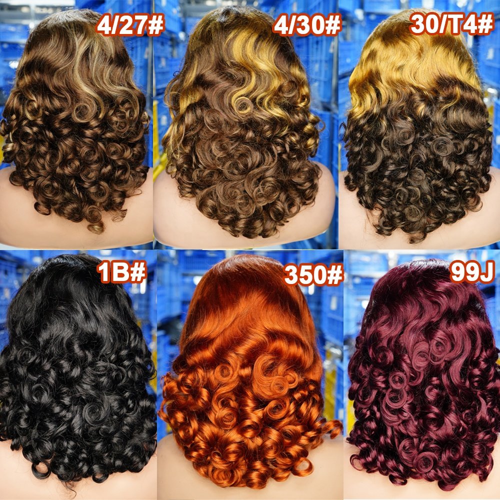 16inch Natural Colored Medium Long Spring Curly Wig Hd lace 13x4 Lace Front Brazilian Human Hair Wig For Women
